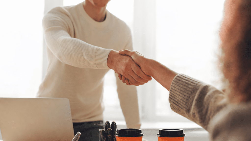 handshake to establish agreement